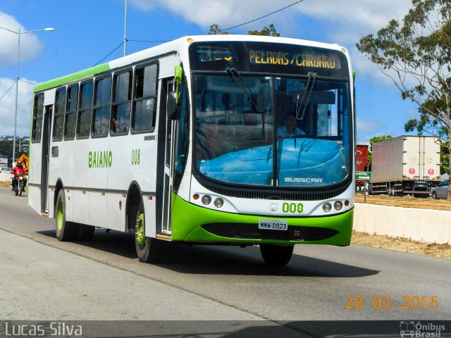 Baiano Transportes 008 na cidade de Caruaru, Pernambuco, Brasil, por Lucas Silva. ID da foto: 4955733.