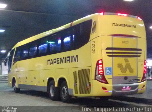 Viação Itapemirim 60633 na cidade de Belo Horizonte, Minas Gerais, Brasil, por Luis Philippe Cardoso Coelho. ID da foto: 5016979.