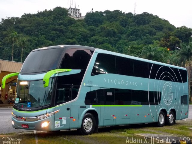 Viação Garcia 8601 na cidade de Santos, São Paulo, Brasil, por Adam Xavier Rodrigues Lima. ID da foto: 5018186.