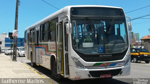 Consórcio Unitrans - 07 > Transnacional 0758 na cidade de João Pessoa, Paraíba, Brasil, por Guilherme Martins. Número da foto: #5017231.