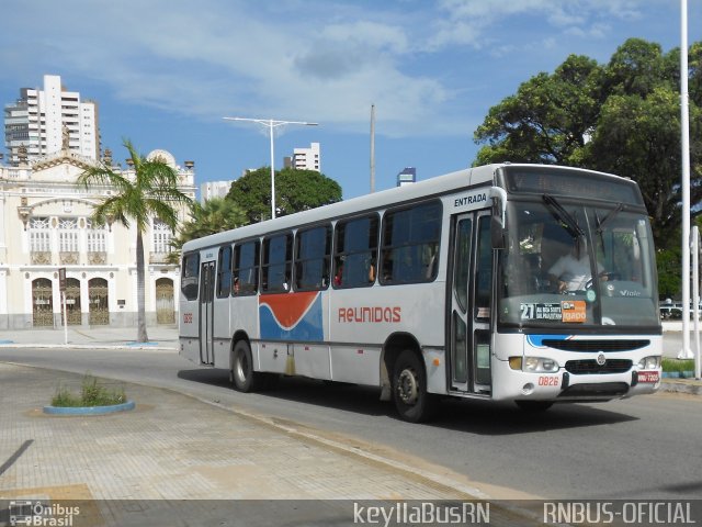 Reunidas Transportes Urbanos 0826 na cidade de Natal, Rio Grande do Norte, Brasil, por Keylla Pinto. ID da foto: 4958406.