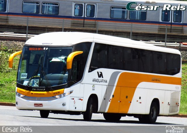 Viação Araguarina 11009 na cidade de Brasília, Distrito Federal, Brasil, por César Ônibus. ID da foto: 4961836.