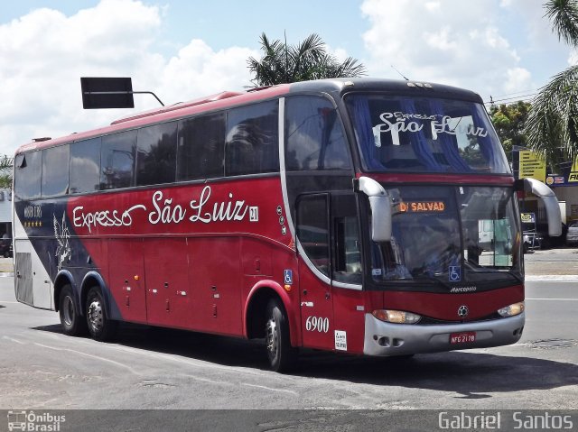 Expresso São Luiz 6900 na cidade de Feira de Santana, Bahia, Brasil, por Gabriel  Santos-ba. Número da foto: #4960800.