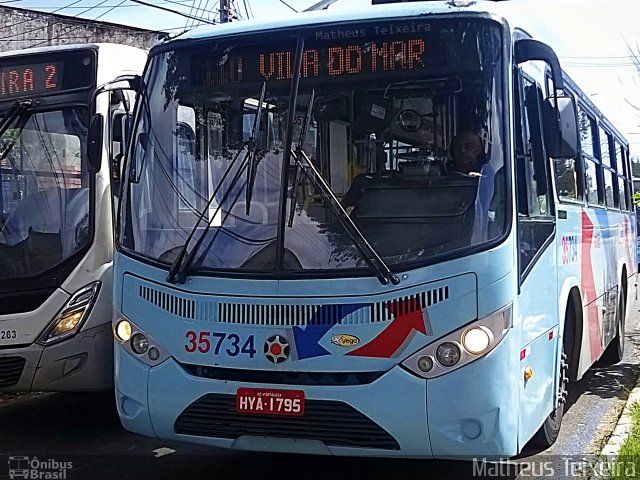 Rota Sol > Vega Transporte Urbano 35734 na cidade de Fortaleza, Ceará, Brasil, por Matheus Lima Teixeira. ID da foto: 4961210.