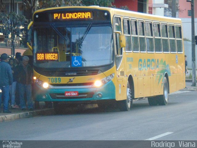 Viação Garcia 7089 na cidade de Londrina, Paraná, Brasil, por Rodrigo  Viana. ID da foto: 4963036.