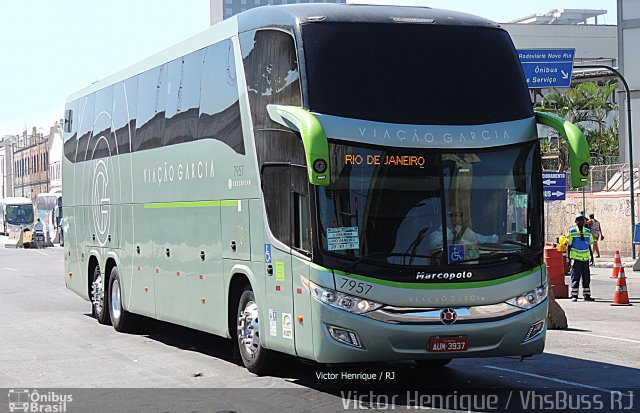 Viação Garcia 7957 na cidade de Rio de Janeiro, Rio de Janeiro, Brasil, por Victor Henrique. Número da foto: #4963124.