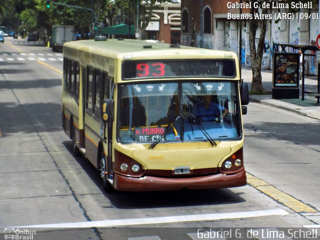 Transportes 1º de Septiembre S.A. - Línea 93 10 na cidade de Ciudad Autónoma de Buenos Aires, Argentina, por Gabriel Giacomin de Lima. ID da foto: 4966565.