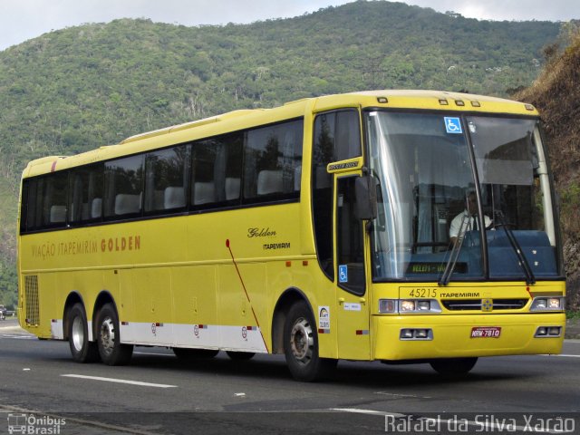 Viação Itapemirim 45215 na cidade de Petrópolis, Rio de Janeiro, Brasil, por Rafael da Silva Xarão. ID da foto: 4966926.