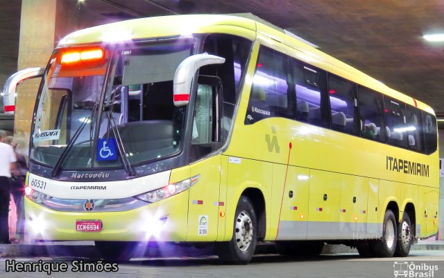Viação Itapemirim 60531 na cidade de Belo Horizonte, Minas Gerais, Brasil, por Henrique Simões. Número da foto: #4965438.