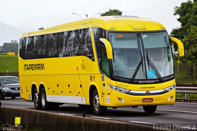 Viação Itapemirim 60517 na cidade de Resende, Rio de Janeiro, Brasil, por Flávio Oliveira. Número da foto: #4966645.