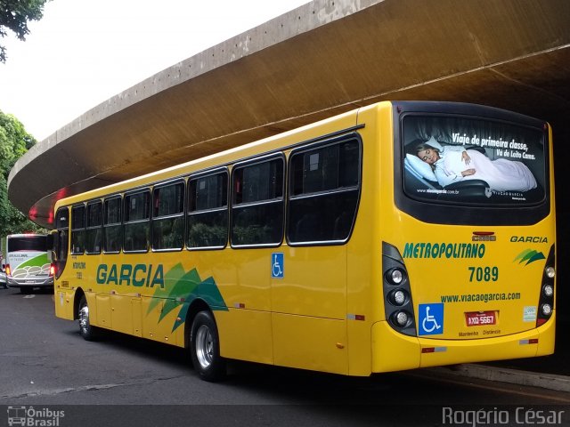 Viação Garcia 7089 na cidade de Londrina, Paraná, Brasil, por Rogério César. Número da foto: #4965355.