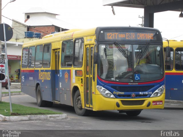 Auto Viação Reginas RJ 110.115 na cidade de Itaguaí, Rio de Janeiro, Brasil, por Lucas de Freitas Fonseca. ID da foto: 4966084.