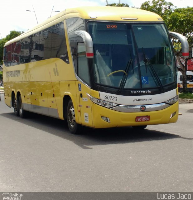 Viação Itapemirim 60733 na cidade de Belém, Pará, Brasil, por Lucas Jacó. ID da foto: 4965071.