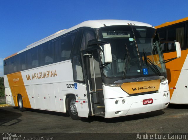 Viação Araguarina 10609 na cidade de Goiânia, Goiás, Brasil, por André Luiz Canon. Número da foto: #4966875.