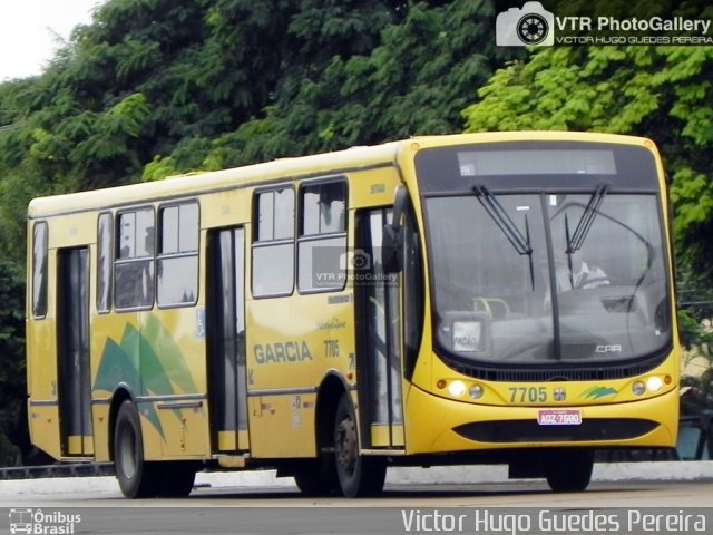 Viação Garcia 7705 na cidade de Maringá, Paraná, Brasil, por Victor Hugo Guedes Pereira. ID da foto: 4968147.