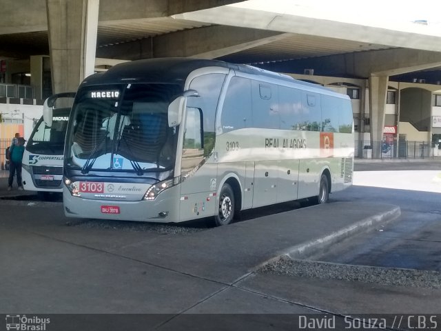 Real Alagoas de Viação 3103 na cidade de Aracaju, Sergipe, Brasil, por David  Souza. ID da foto: 4968973.