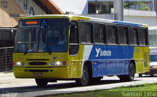Viação Sudeste 8123 na cidade de Cachoeiro de Itapemirim, Espírito Santo, Brasil, por Saimom  Lima. Número da foto: #4967755.