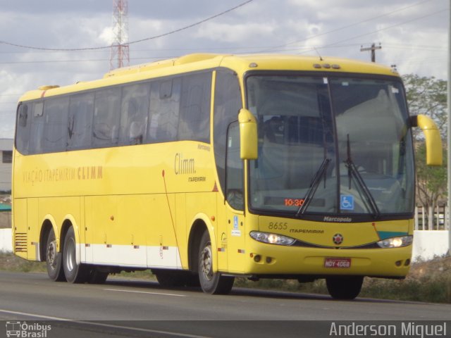 Viação Itapemirim 8655 na cidade de Caruaru, Pernambuco, Brasil, por Anderson Miguel. ID da foto: 4968625.