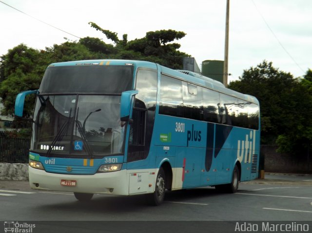 UTIL - União Transporte Interestadual de Luxo 3801 na cidade de Belo Horizonte, Minas Gerais, Brasil, por Adão Raimundo Marcelino. Número da foto: #4968865.