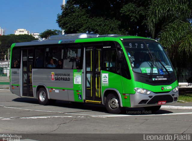 Transcooper > Norte Buss 1 6299 na cidade de São Paulo, São Paulo, Brasil, por Leonardo Fidelli. ID da foto: 5021111.