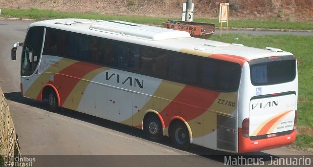 VIAN - Viação Anapolina 22700 na cidade de Anápolis, Goiás, Brasil, por Matheus Januario. Número da foto: #5019033.