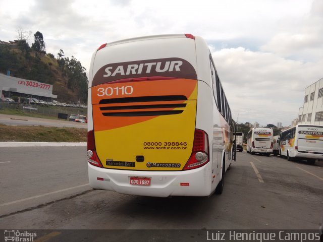 Saritur - Santa Rita Transporte Urbano e Rodoviário 30110 na cidade de Belo Horizonte, Minas Gerais, Brasil, por Luiz Henrique Campos. Número da foto: #5021491.
