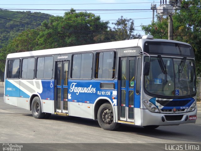 Auto Ônibus Fagundes RJ 101.136 na cidade de Niterói, Rio de Janeiro, Brasil, por Lucas Lima. ID da foto: 5020988.