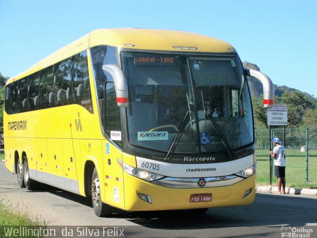 Viação Itapemirim 60705  na cidade de Vitória, Espírito Santo, Brasil, por Wellington  da Silva Felix. Número da foto: #5020757.
