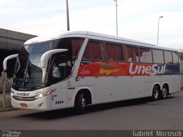 Unesul de Transportes 5504 na cidade de Porto Alegre, Rio Grande do Sul, Brasil, por Gabriel  Morosoli. Número da foto: #5019026.