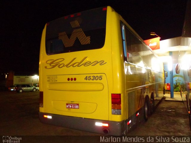 Viação Itapemirim 45305 na cidade de Paracatu, Minas Gerais, Brasil, por Marlon Mendes da Silva Souza. ID da foto: 5041840.