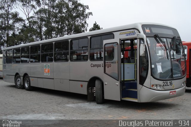 Empresa de Ônibus Campo Largo 22L16 na cidade de Curitiba, Paraná, Brasil, por Douglas Paternezi. ID da foto: 5042300.