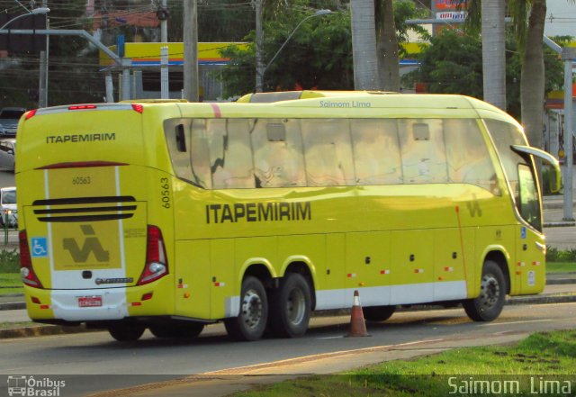 Viação Itapemirim 60563 na cidade de Vitória, Espírito Santo, Brasil, por Saimom  Lima. ID da foto: 5045719.