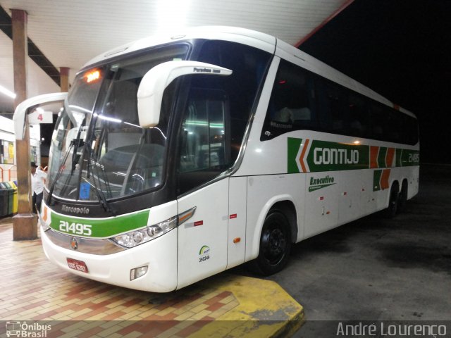 Empresa Gontijo de Transportes 21495 na cidade de João Monlevade, Minas Gerais, Brasil, por André Lourenço de Freitas. ID da foto: 5045620.