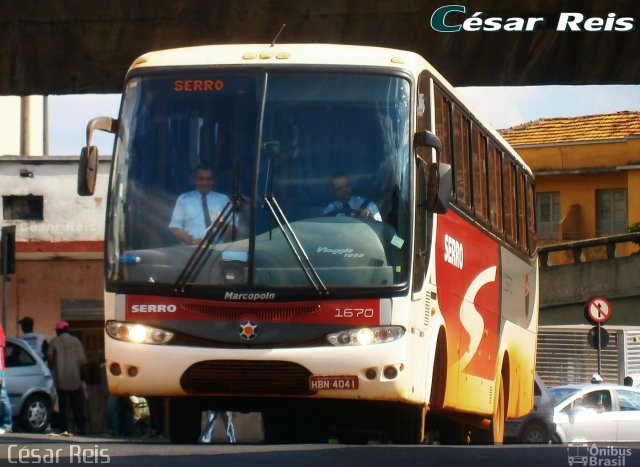 Viação Serro 1670 na cidade de Belo Horizonte, Minas Gerais, Brasil, por César Ônibus. Número da foto: #5048086.