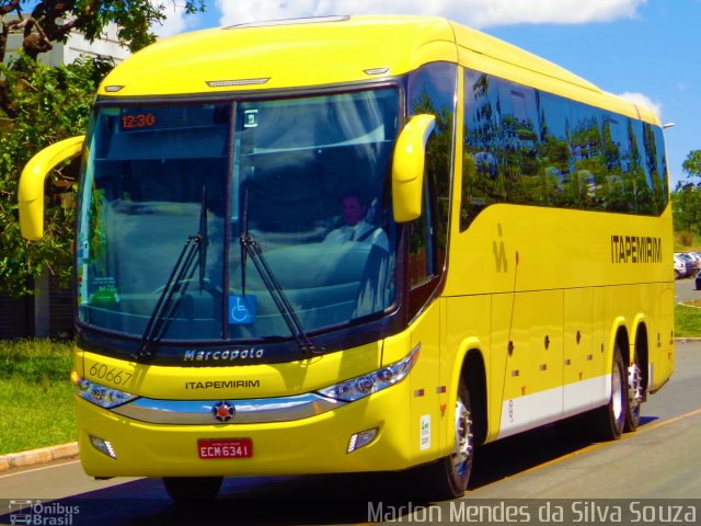 Viação Itapemirim 60667 na cidade de Brasília, Distrito Federal, Brasil, por Marlon Mendes da Silva Souza. Número da foto: #5046768.