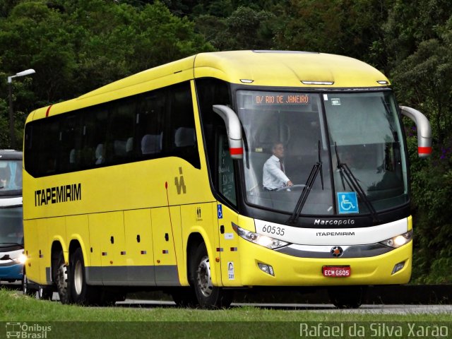 Viação Itapemirim 60535 na cidade de Petrópolis, Rio de Janeiro, Brasil, por Rafael da Silva Xarão. Número da foto: #5048255.