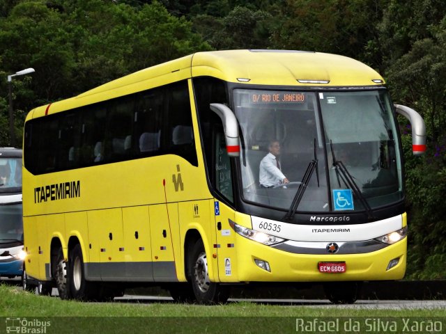 Viação Itapemirim 60535 na cidade de Petrópolis, Rio de Janeiro, Brasil, por Rafael da Silva Xarão. ID da foto: 5048255.