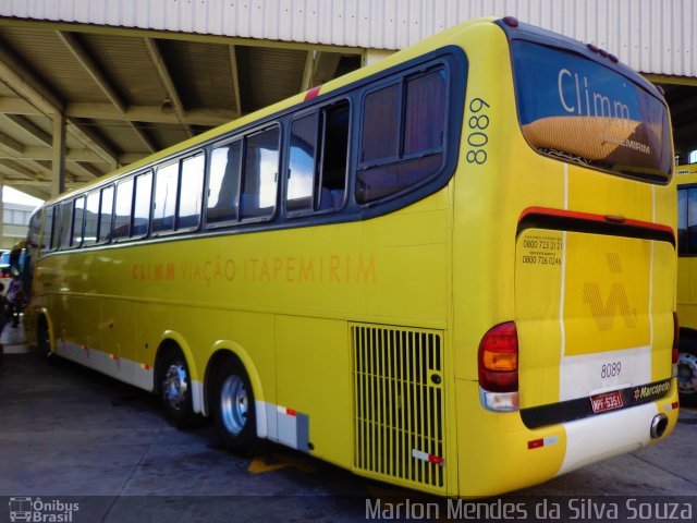 Viação Itapemirim 8089 na cidade de Rio de Janeiro, Rio de Janeiro, Brasil, por Marlon Mendes da Silva Souza. ID da foto: 5046746.