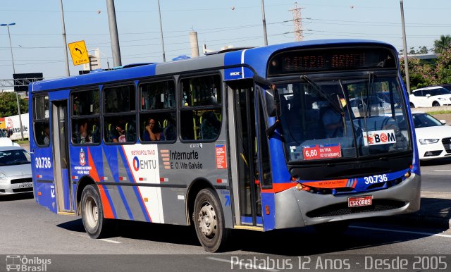 Empresa de Ônibus Vila Galvão 30.736 na cidade de São Paulo, São Paulo, Brasil, por Cristiano Soares da Silva. Número da foto: #5048752.