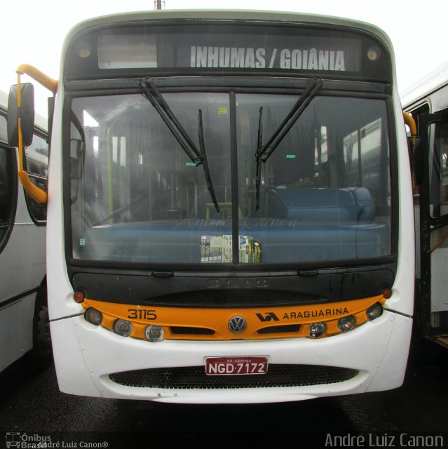 Viação Araguarina 3115 na cidade de Goiânia, Goiás, Brasil, por André Luiz Canon. Número da foto: #5051572.