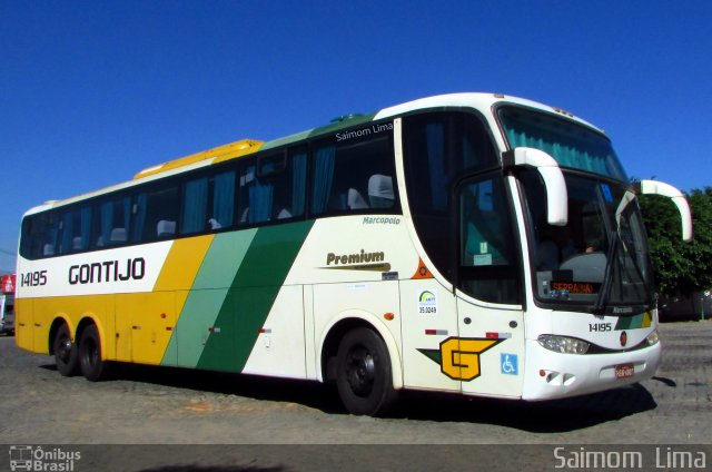 Empresa Gontijo de Transportes 14195 na cidade de Viana, Espírito Santo, Brasil, por Saimom  Lima. Número da foto: #5052136.