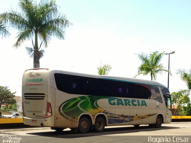 Viação Garcia 7826 na cidade de Londrina, Paraná, Brasil, por Rogério César. Número da foto: #5052030.