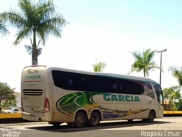 Viação Garcia 7826 na cidade de Londrina, Paraná, Brasil, por Rogério César. ID da foto: 5052030.