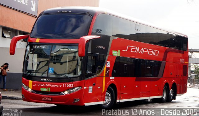 Viação Sampaio 11503 na cidade de Rio de Janeiro, Rio de Janeiro, Brasil, por Cristiano Soares da Silva. ID da foto: 5057990.