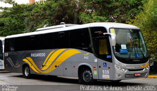 Passaredo Transporte e Turismo 939 na cidade de São Paulo, São Paulo, Brasil, por Cristiano Soares da Silva. ID da foto: 5057967.