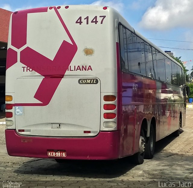 Transbrasiliana Transportes e Turismo 4147 na cidade de Belém, Pará, Brasil, por Lucas Jacó. Número da foto: #5057473.