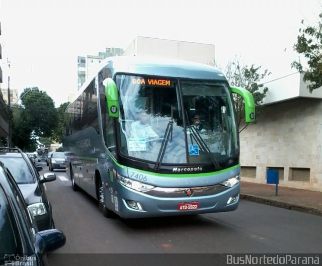 Viação Garcia 7406 na cidade de Apucarana, Paraná, Brasil, por Josino Vieira. Número da foto: #5056929.