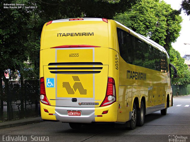 Viação Itapemirim 60555 na cidade de São Paulo, São Paulo, Brasil, por Edivaldo Aparecido de Souza . Número da foto: #5022163.
