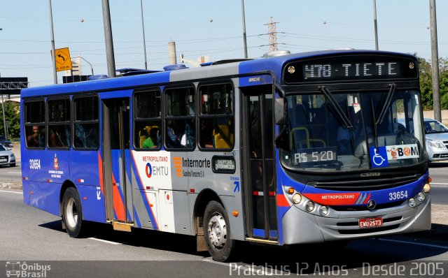 Guarulhos Transportes 33.654 na cidade de São Paulo, São Paulo, Brasil, por Cristiano Soares da Silva. ID da foto: 5022414.