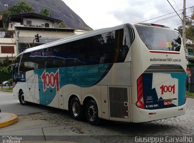 Auto Viação 1001 RJ 108.1091 na cidade de Nova Friburgo, Rio de Janeiro, Brasil, por Giuseppe Carvalho. Número da foto: #5024556.